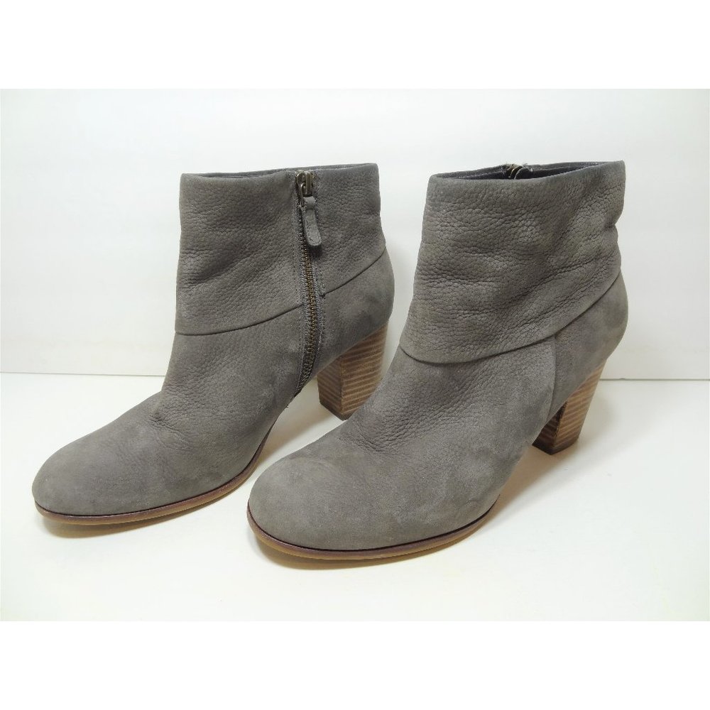 Cole Haan Ankle Booties 7.5B Gray Taupe Nubuck